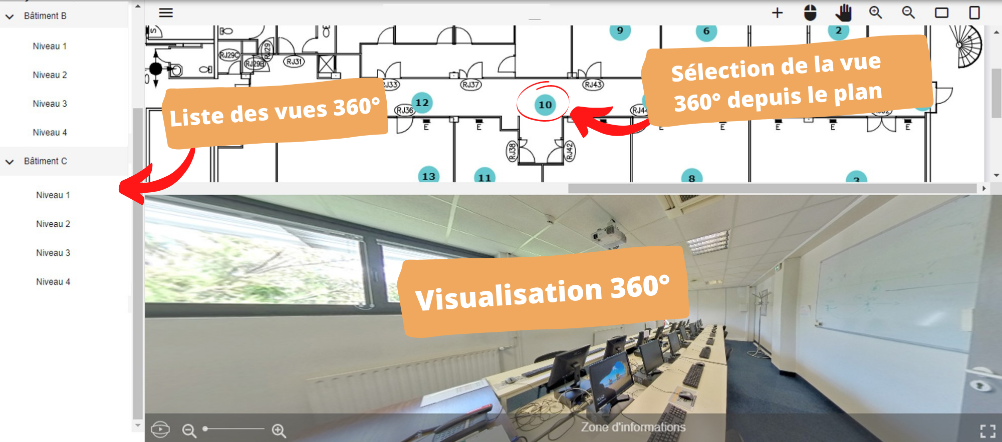 Visualisation 360° d'un site industriel